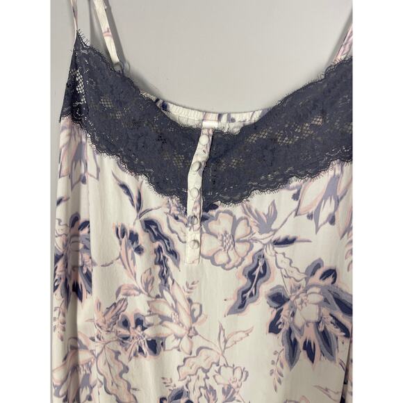 Sleep by Cacique, Size 26/28, Hazy Purple Floral Sleep Tank, Lightweight, Lace - Picture 3 of 7